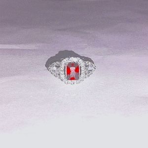 Brand new ruby ring sterling silver size 6